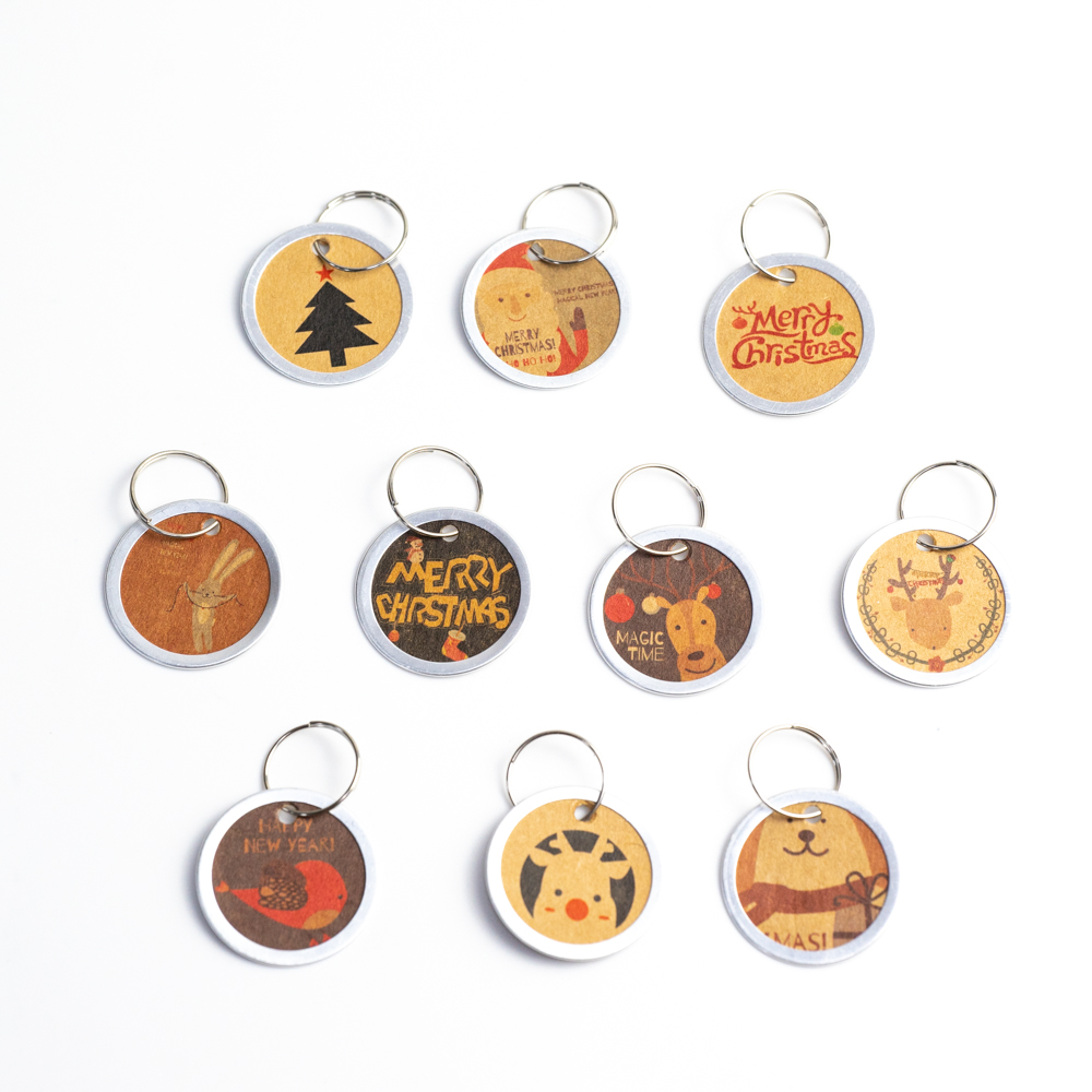 Commemorative Christmas Gifts Metal Rim Tags
